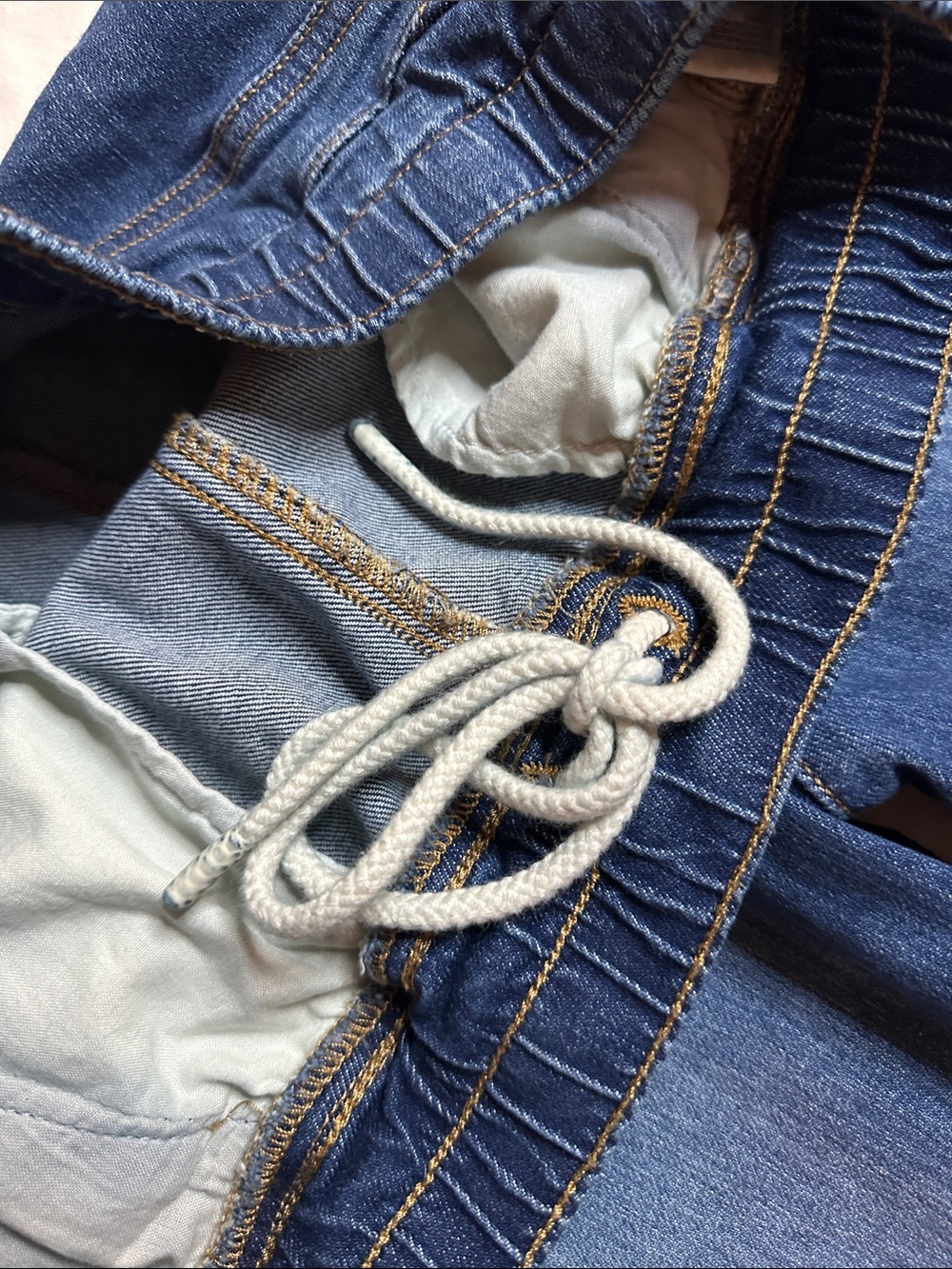 Pilcro Relaxed Drawstring Pull On Barrel Jeans Size M - Picture 7 of 15